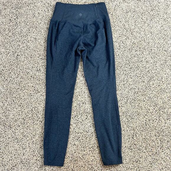 Eddie Bauer Womens Leggings Size Small Heathered Blue Soft Zip Pocket Pull On - Picture 2 of 7